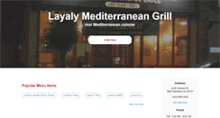 Desktop Screenshot of layalymediterraneangrill.com